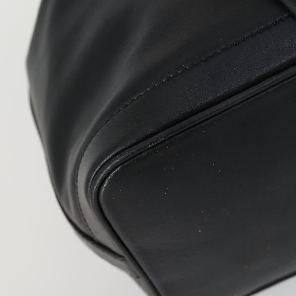 CELINE Shoulder Bag Leather Black Gold Auth mr1642
