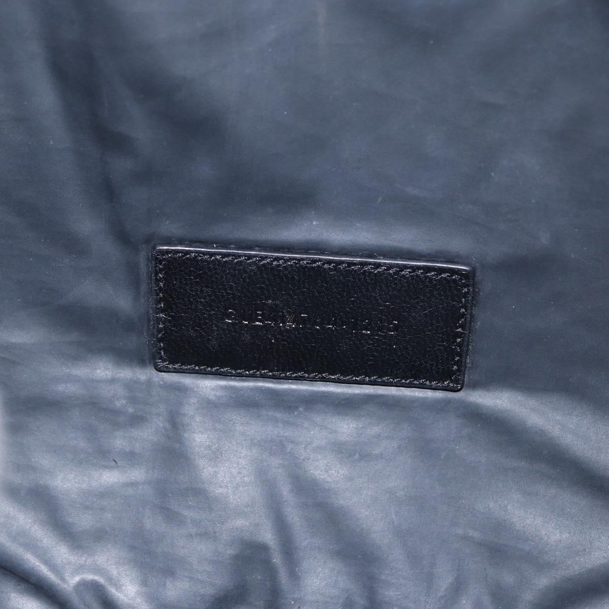SAINT LAURENT Clutch Bag Canvas Leather Black Khaki Silver Auth mr1652