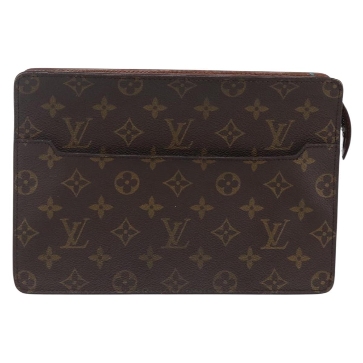LOUIS VUITTON Monogram Pochette Homme Clutch Bag M51795 LV Auth mr1653
