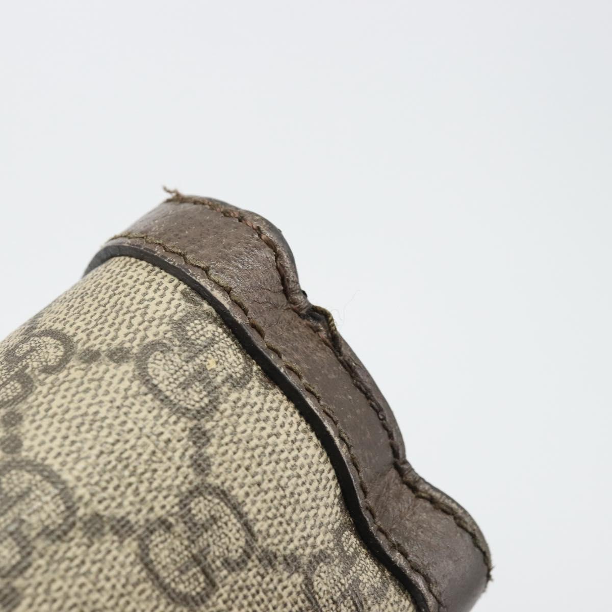 GUCCI GG Supreme Web Sherry Line Chain Bag PVC Beige Gold 503877 Auth mr1659