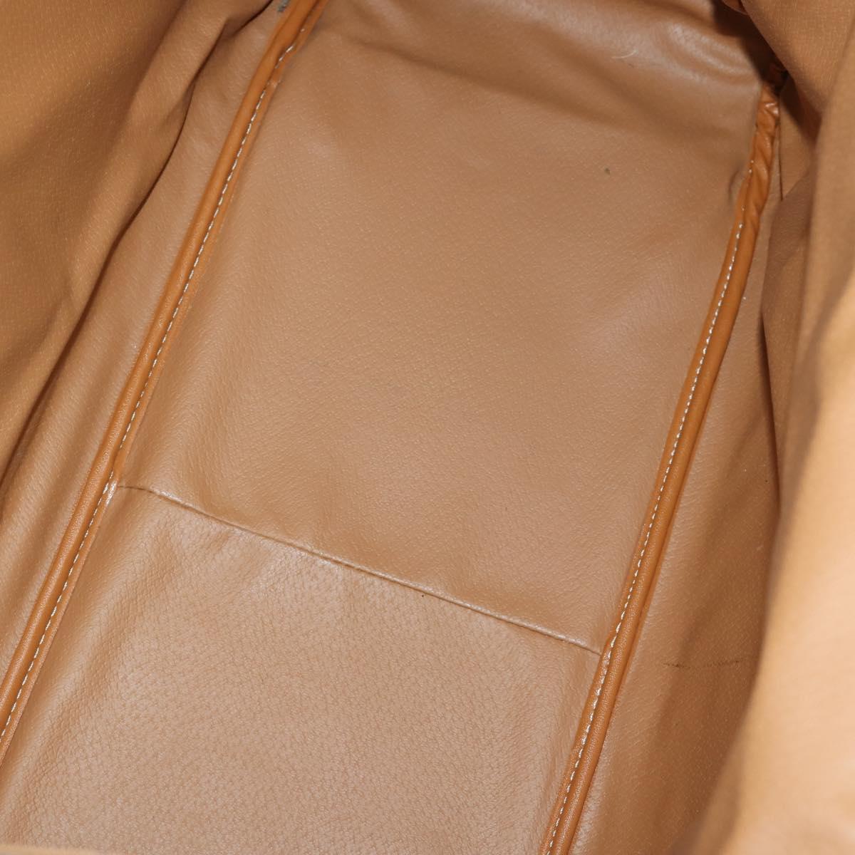 CELINE Macadam Canvas Hand Bag PVC Leather Brown Gold Auth mr1691