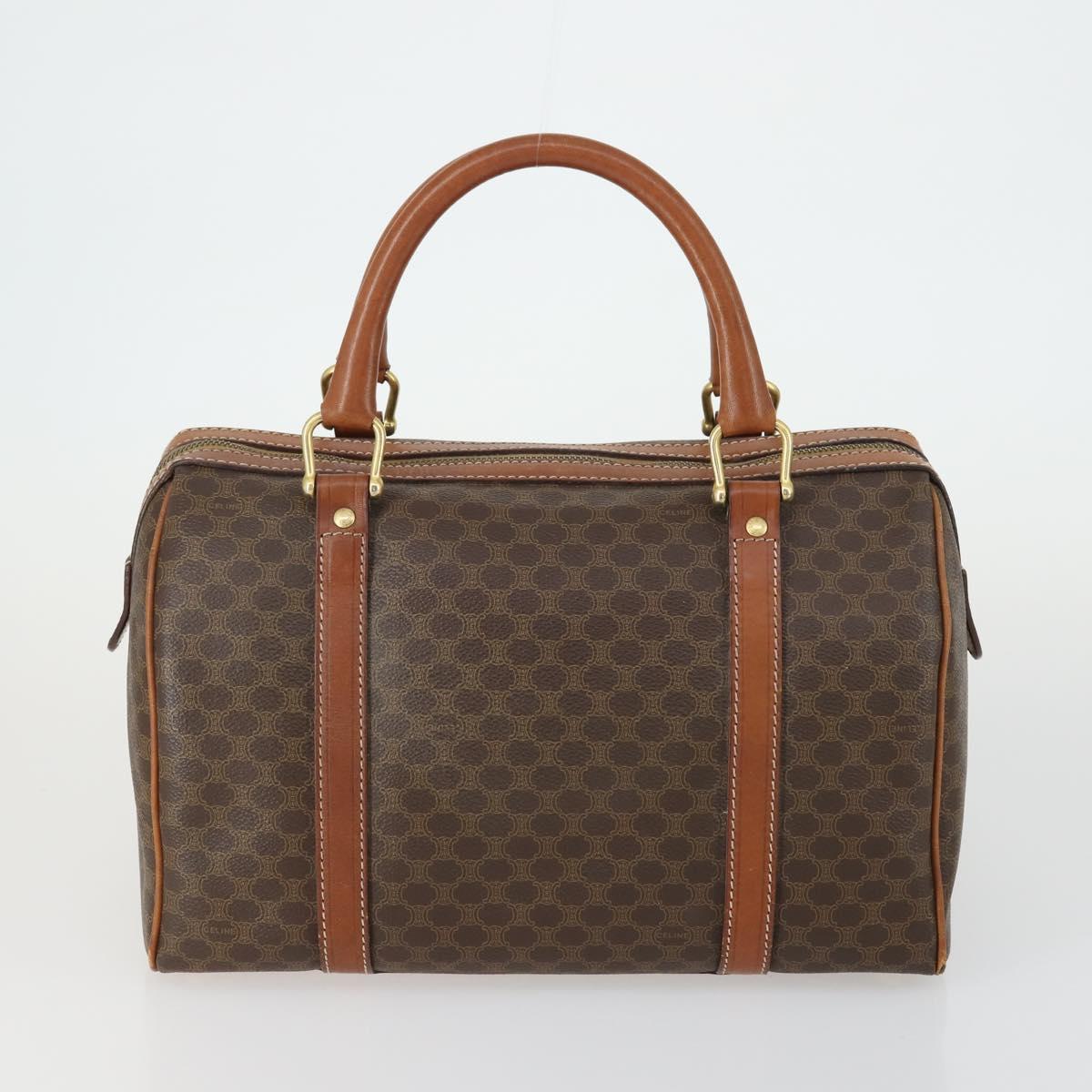 CELINE Macadam Canvas Bag PVC 3 Set Brown Auth mr1693
