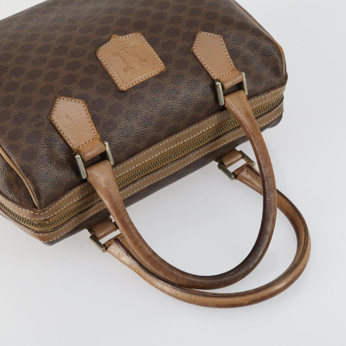 CELINE Macadam Canvas Bag PVC 3 Set Brown Auth mr1693