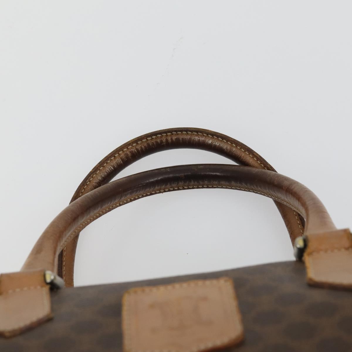 CELINE Macadam Canvas Bag PVC 3 Set Brown Auth mr1693