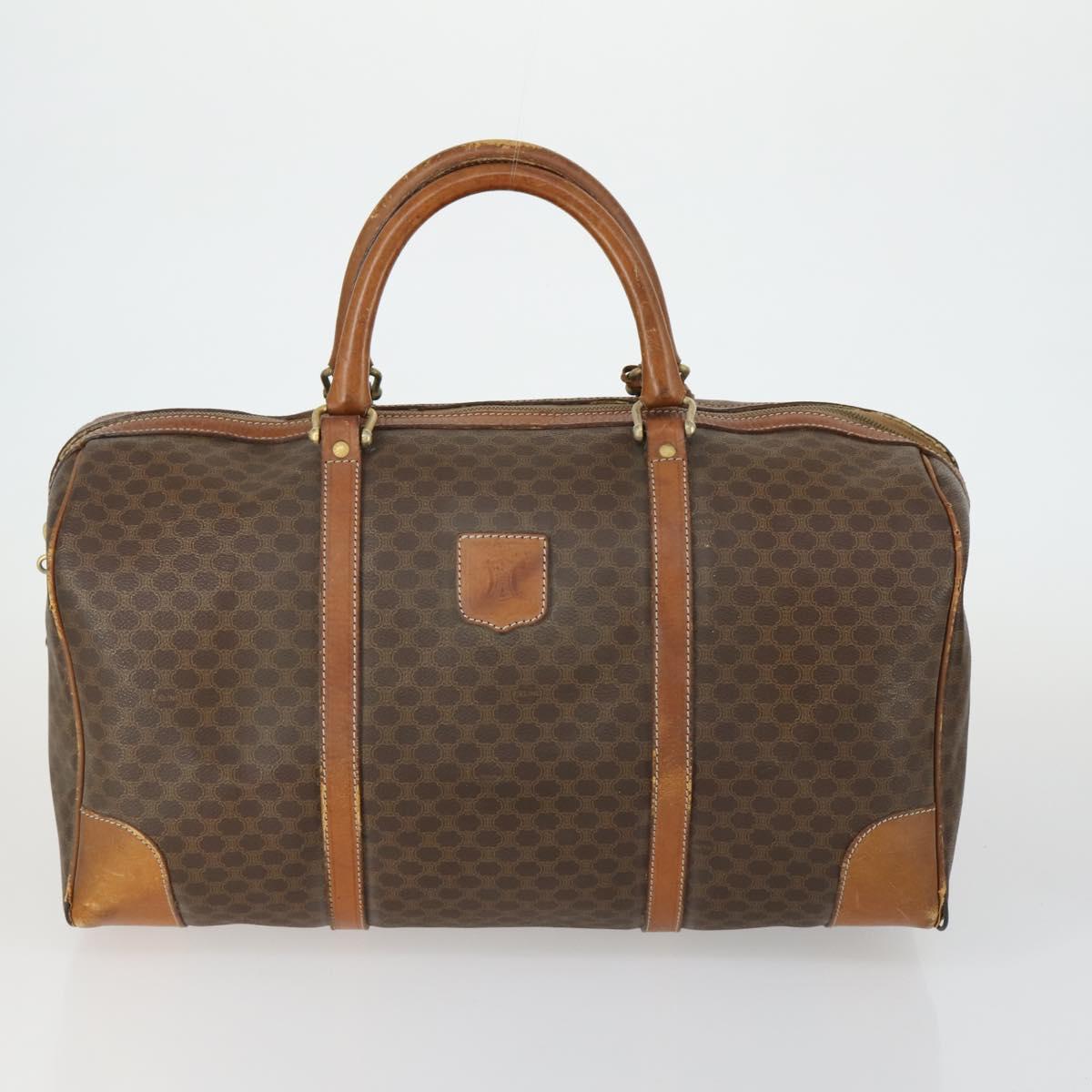 CELINE Macadam Canvas Bag PVC 3 Set Brown Auth mr1693