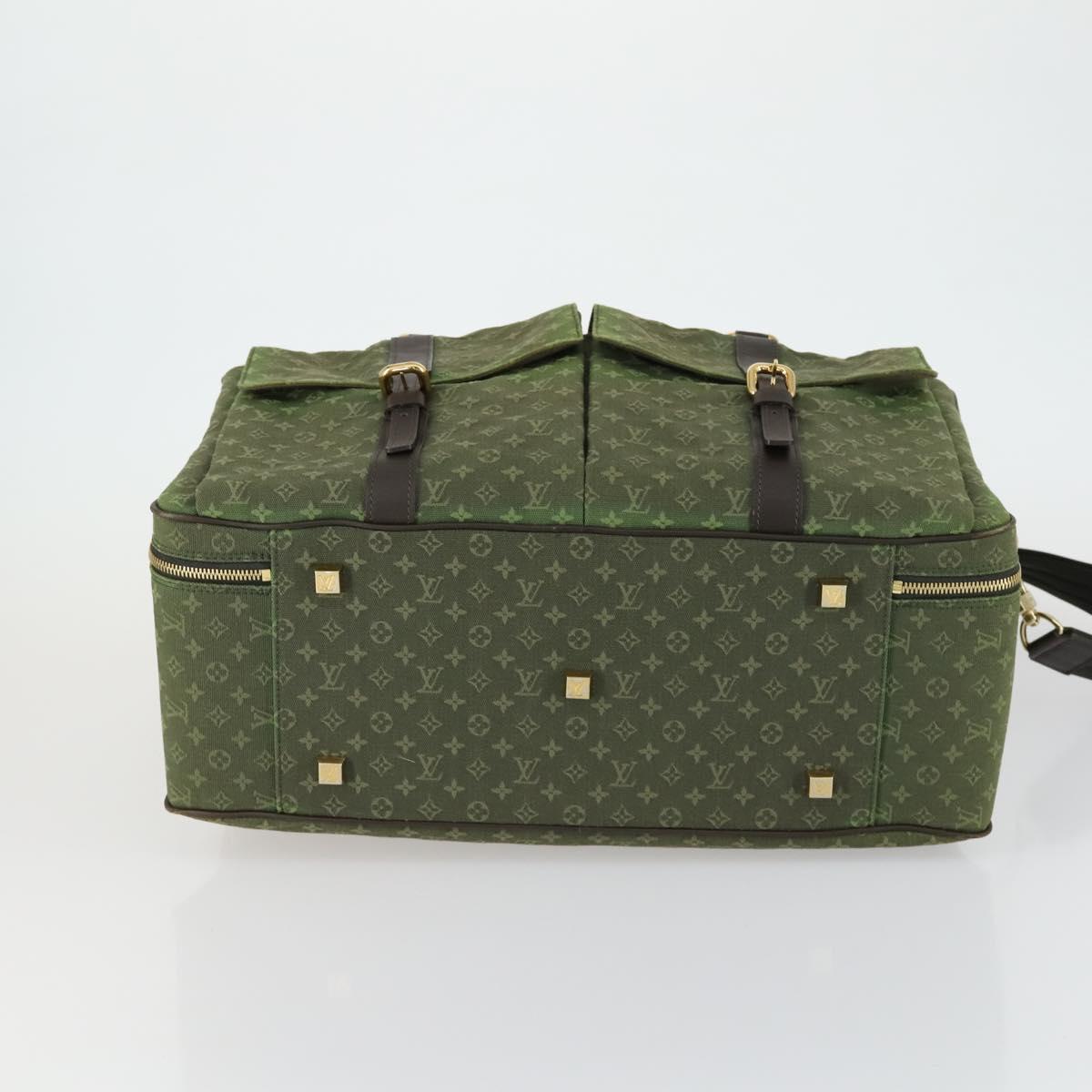 LOUIS VUITTON Monogram Mini mini claudine Boston Bag Khaki MB0082 LV Auth mr1701
