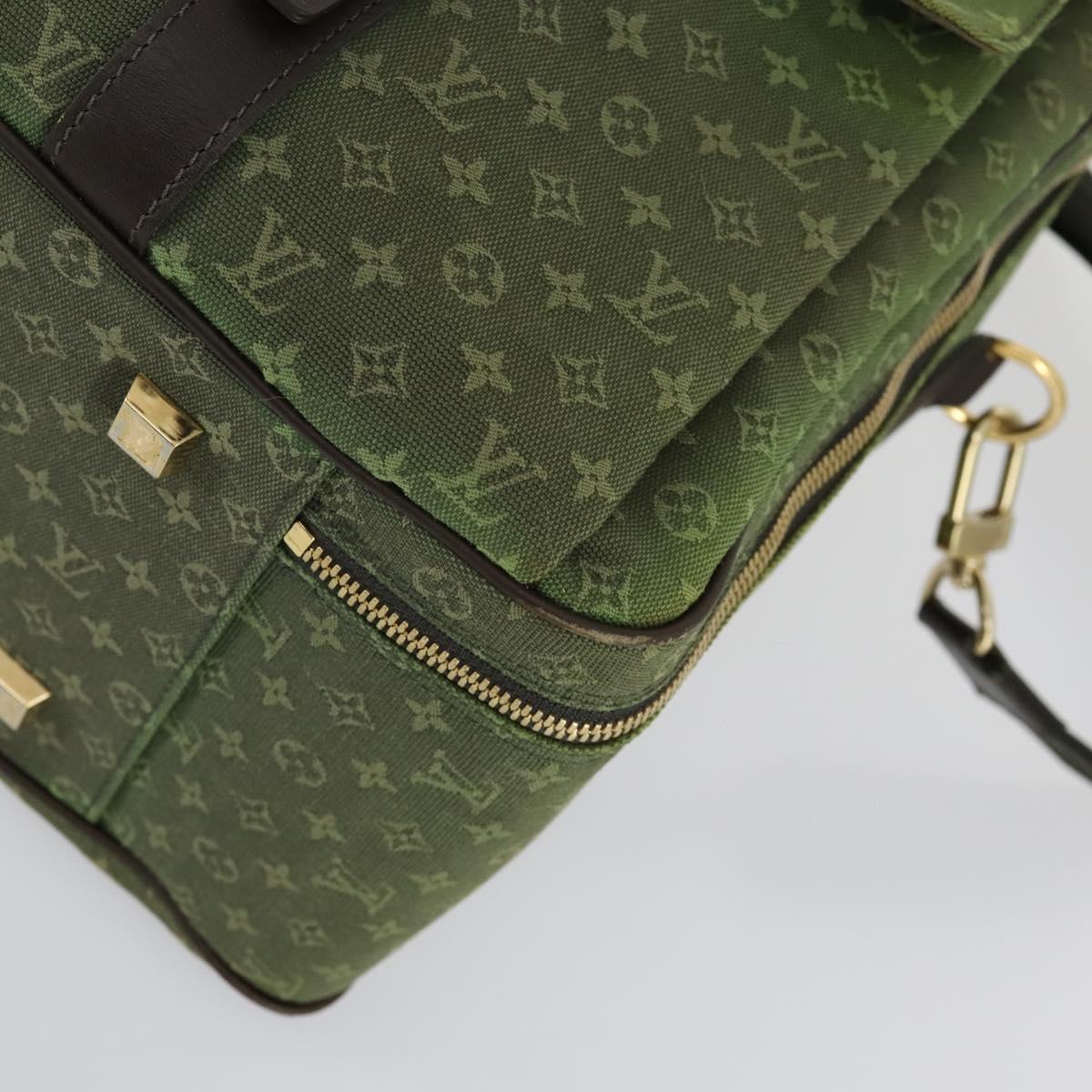 LOUIS VUITTON Monogram Mini mini claudine Boston Bag Khaki MB0082 LV Auth mr1701