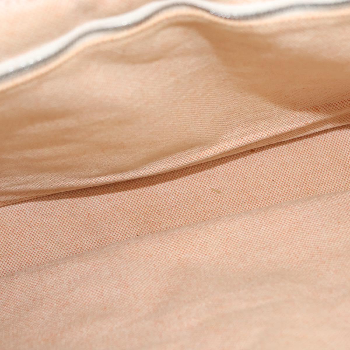 HERMES New Fourre Tout MM Hand Bag Canvas Orange Auth mr1718