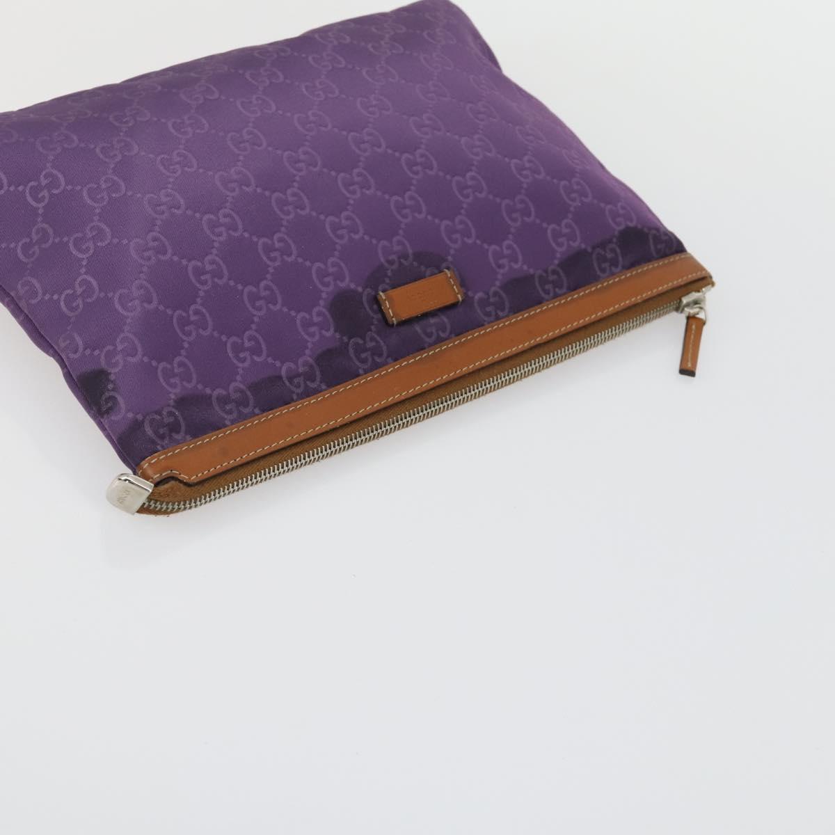 GUCCI GG Supreme Web Sherry Line Bag PVC Nylon 4 Set Beige Navy Auth mr1719