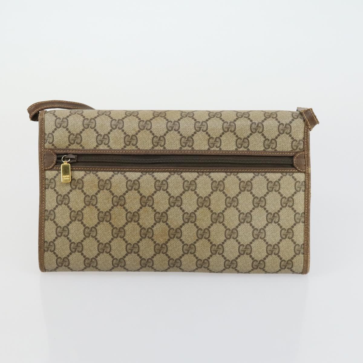 GUCCI GG Supreme Web Sherry Line Bag PVC Nylon 4 Set Beige Navy Auth mr1719