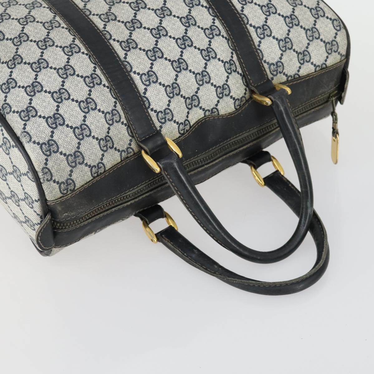GUCCI GG Supreme Web Sherry Line Bag PVC Nylon 4 Set Beige Navy Auth mr1719