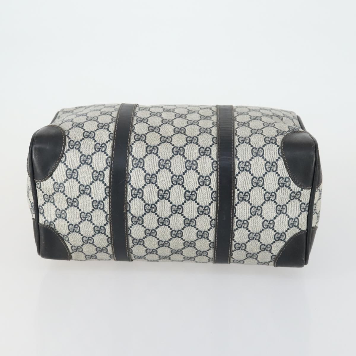 GUCCI GG Supreme Web Sherry Line Bag PVC Nylon 4 Set Beige Navy Auth mr1719