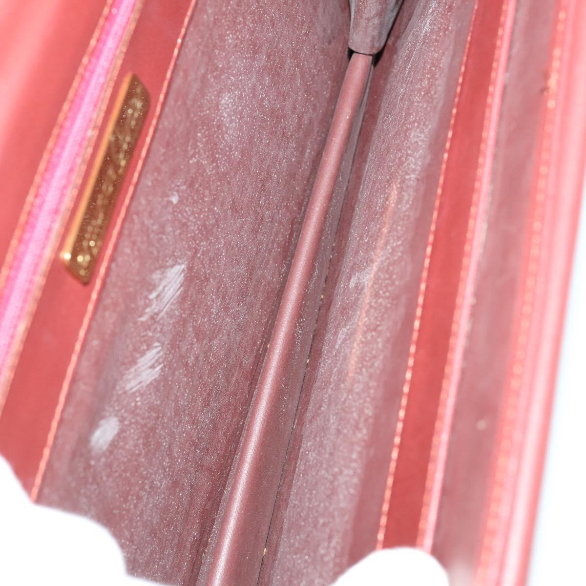 CARTIER Must Line Shoulder Bag Leather 2 Set Bordeaux Gold Auth mr1722