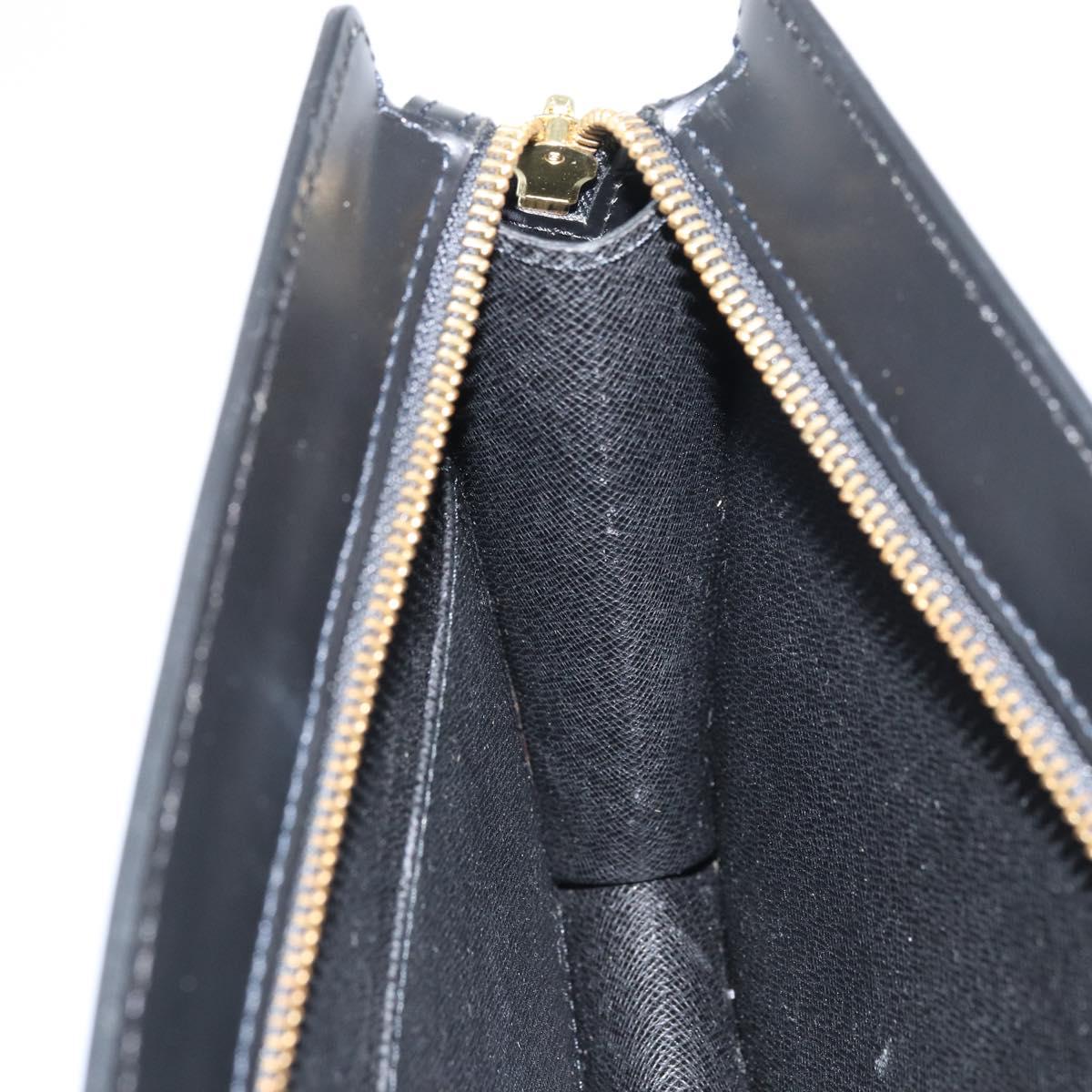 LOUIS VUITTON Epi Pochette Homme Clutch Bag Black M52522 LV Auth mr1729