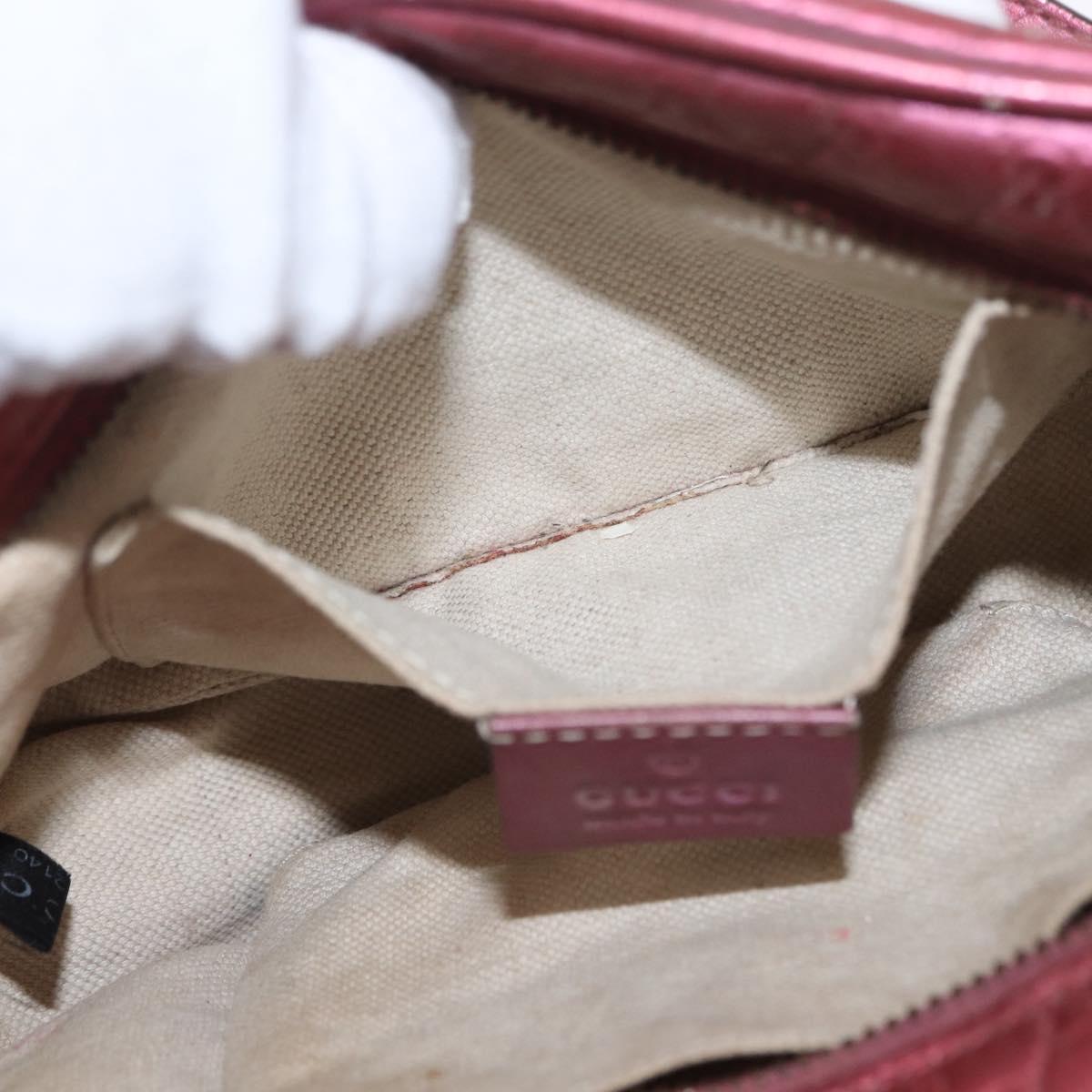 GUCCI Micro Guccissima Shoulder Bag Gold Cherry 309538 Auth mr1740