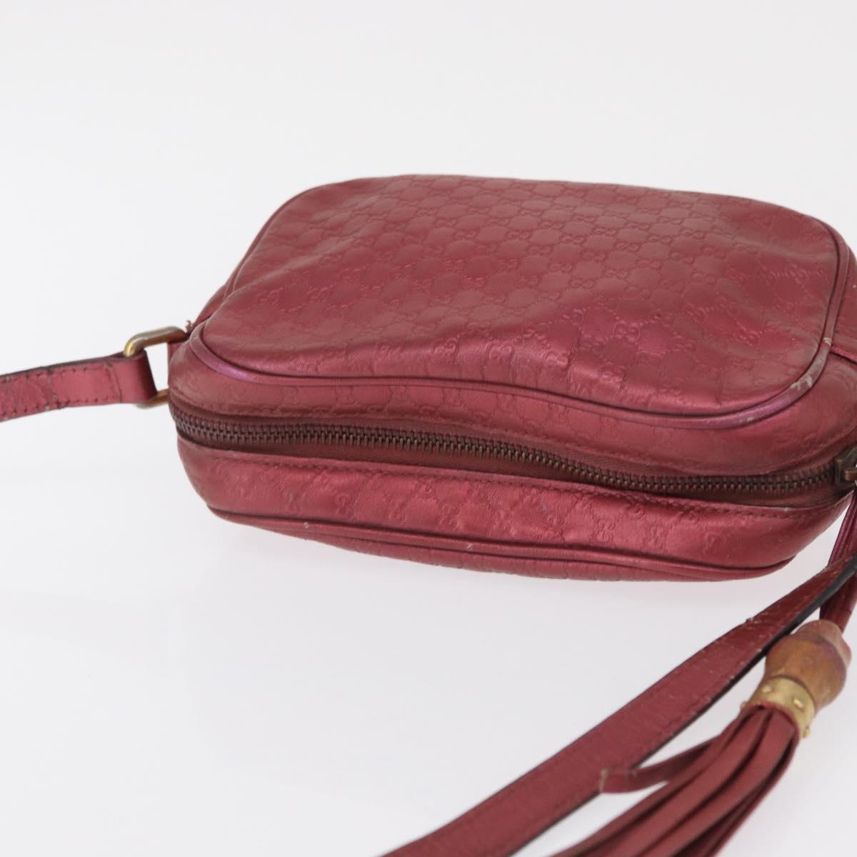 GUCCI Micro Guccissima Shoulder Bag Gold Cherry 309538 Auth mr1740