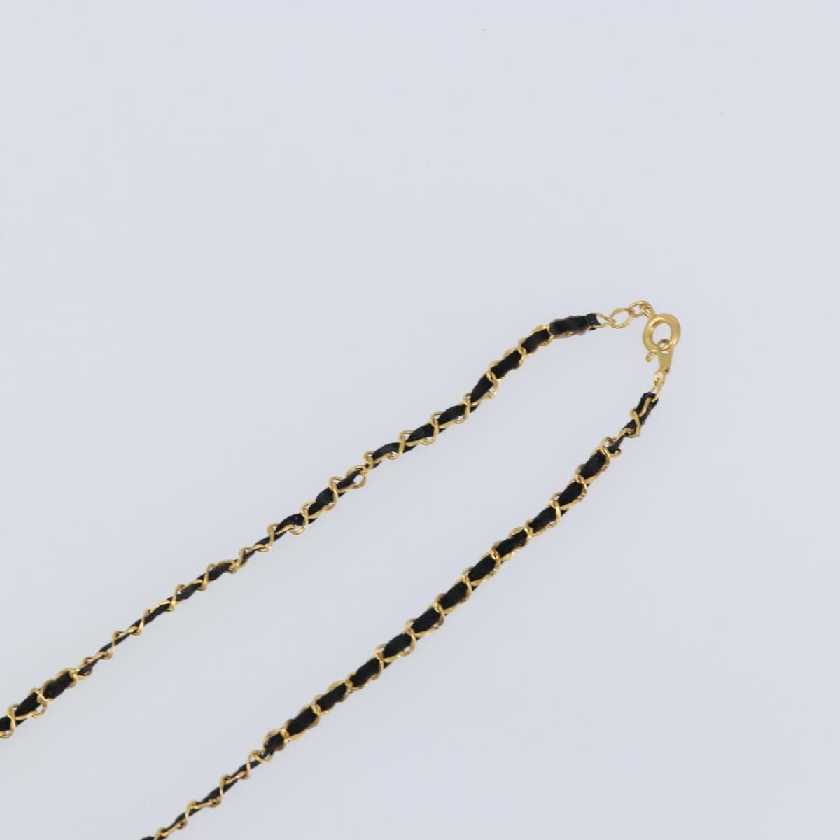 CHANEL Perfume Necklace metal Gold CC Auth mr1750