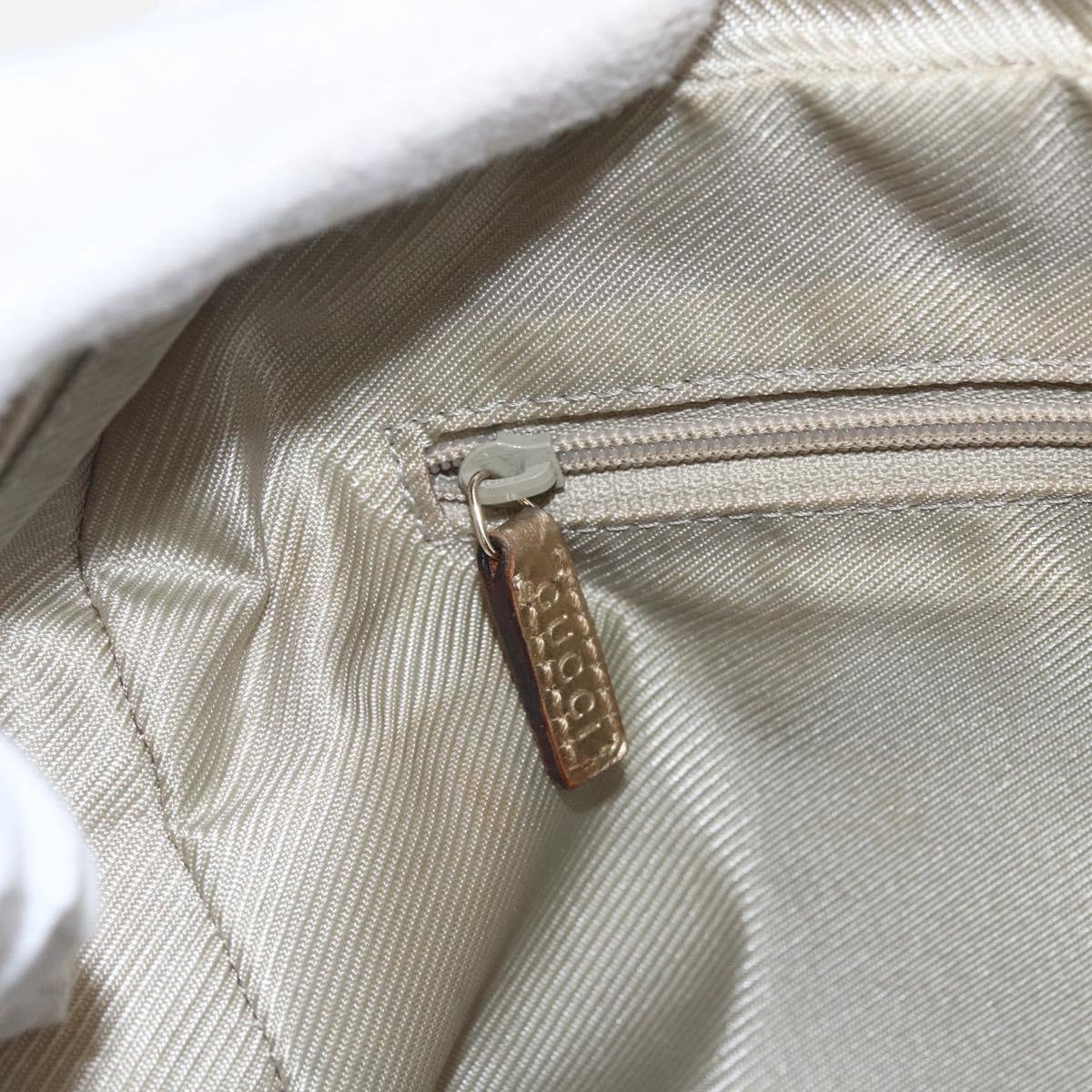 GUCCI GG Canvas Hand Bag Gold 002 1115 Auth mr1753
