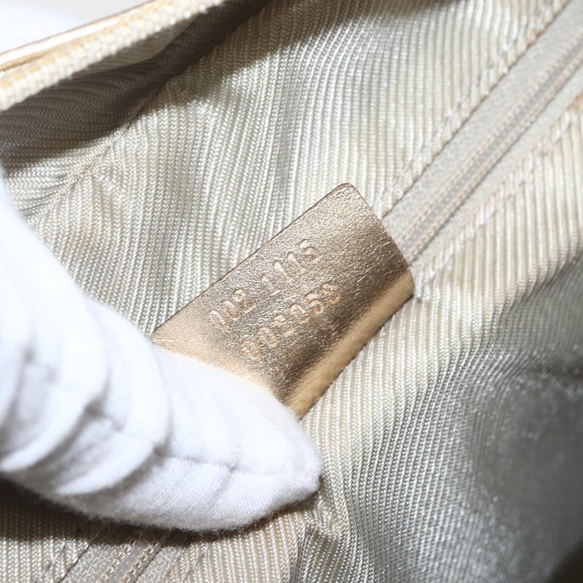 GUCCI GG Canvas Hand Bag Gold 002 1115 Auth mr1753