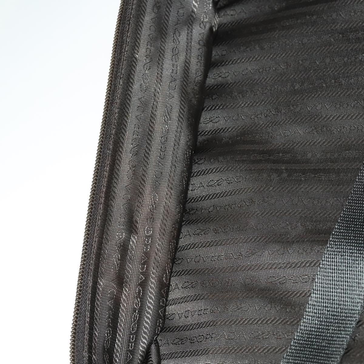 PRADA Business Bag Nylon Khaki Silver Auth mr1754