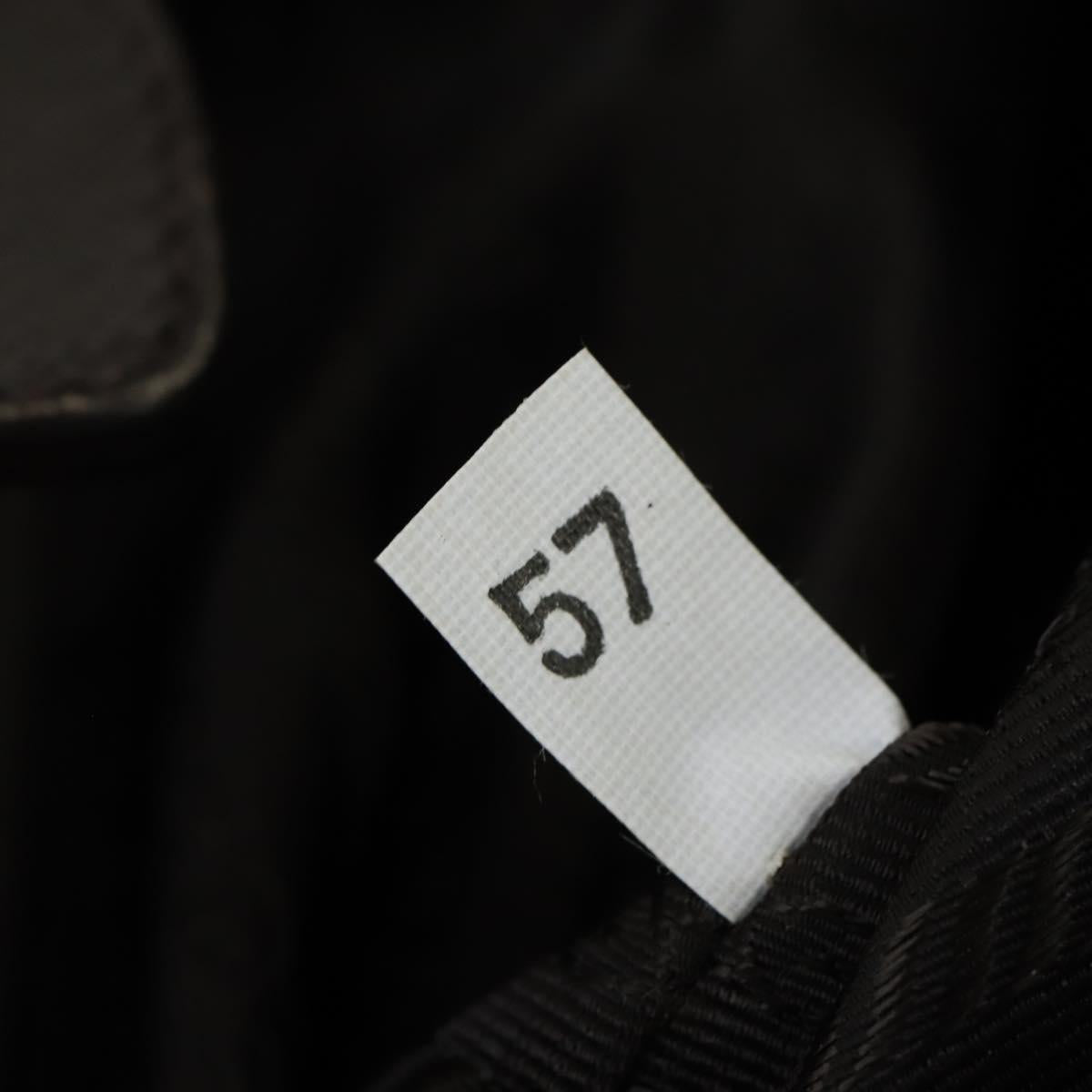 PRADA Business Bag Nylon Khaki Silver Auth mr1754