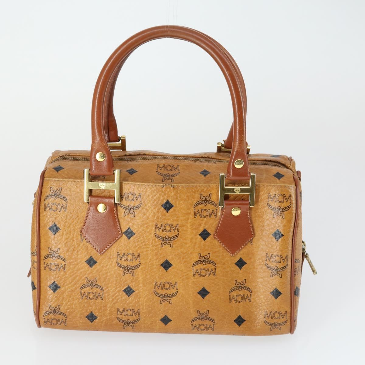 MCM Vicetos Logogram Shoulder Bag PVC Leather 4 Set Brown Black Auth mr1756