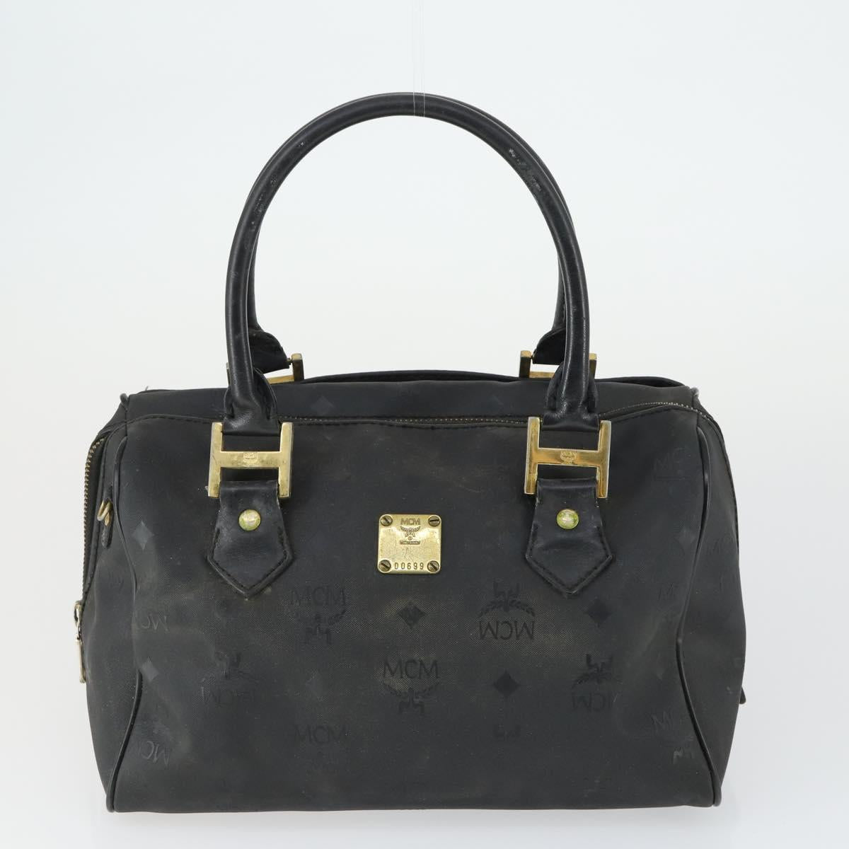 MCM Vicetos Logogram Shoulder Bag PVC Leather 4 Set Brown Black Auth mr1756