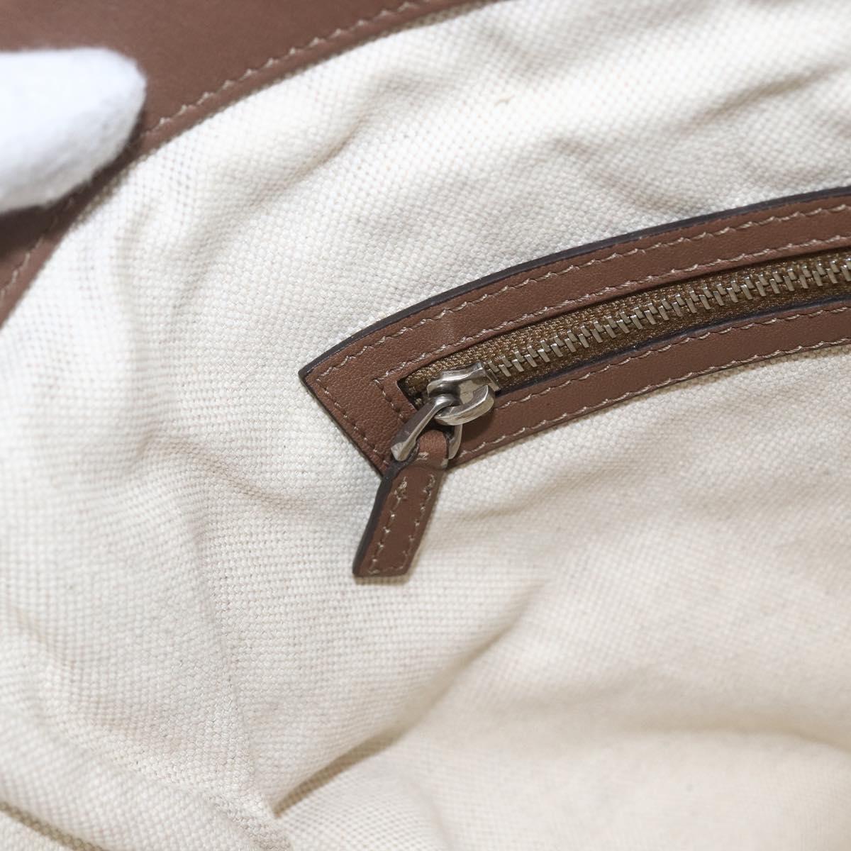 GUCCI Shoulder Bag Leather Brown Silver 268244 Auth mr1758