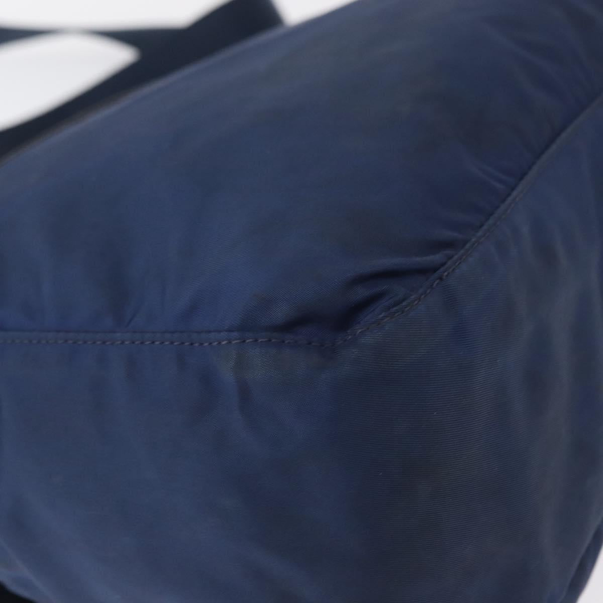 PRADA Shoulder Bag Nylon Navy Silver Auth mr1779