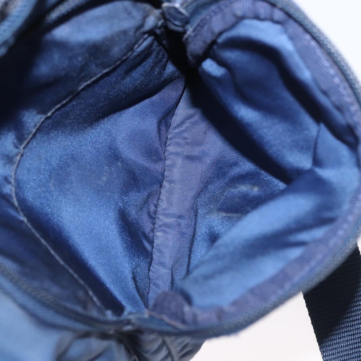 PRADA Shoulder Bag Nylon Navy Silver Auth mr1779