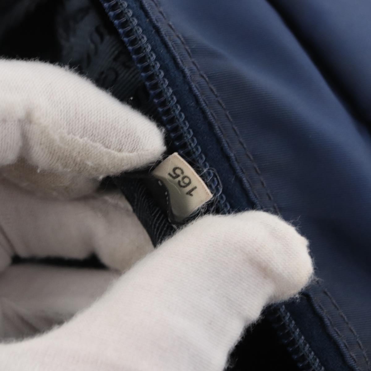 PRADA Shoulder Bag Nylon Navy Silver Auth mr1779