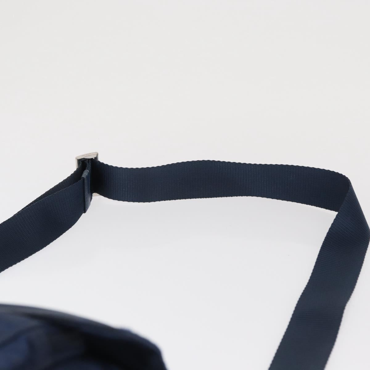 PRADA Shoulder Bag Nylon Navy Silver Auth mr1779