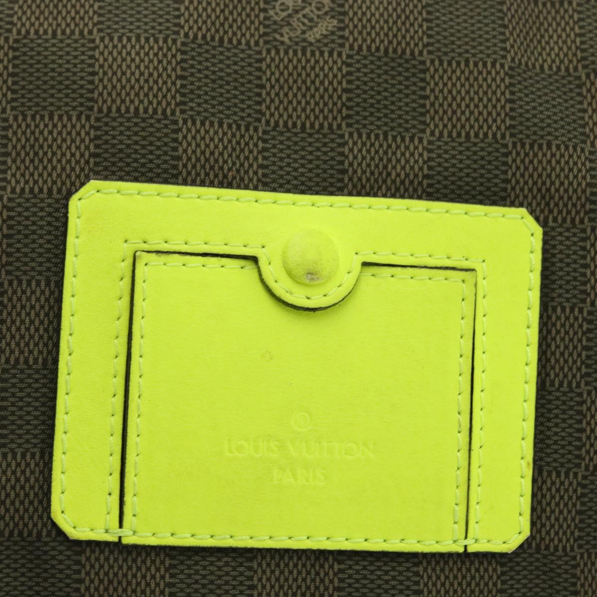 LOUIS VUITTON Damier Challenge Nylon Messenger bag Bag Khaki N41239 Auth mr1791