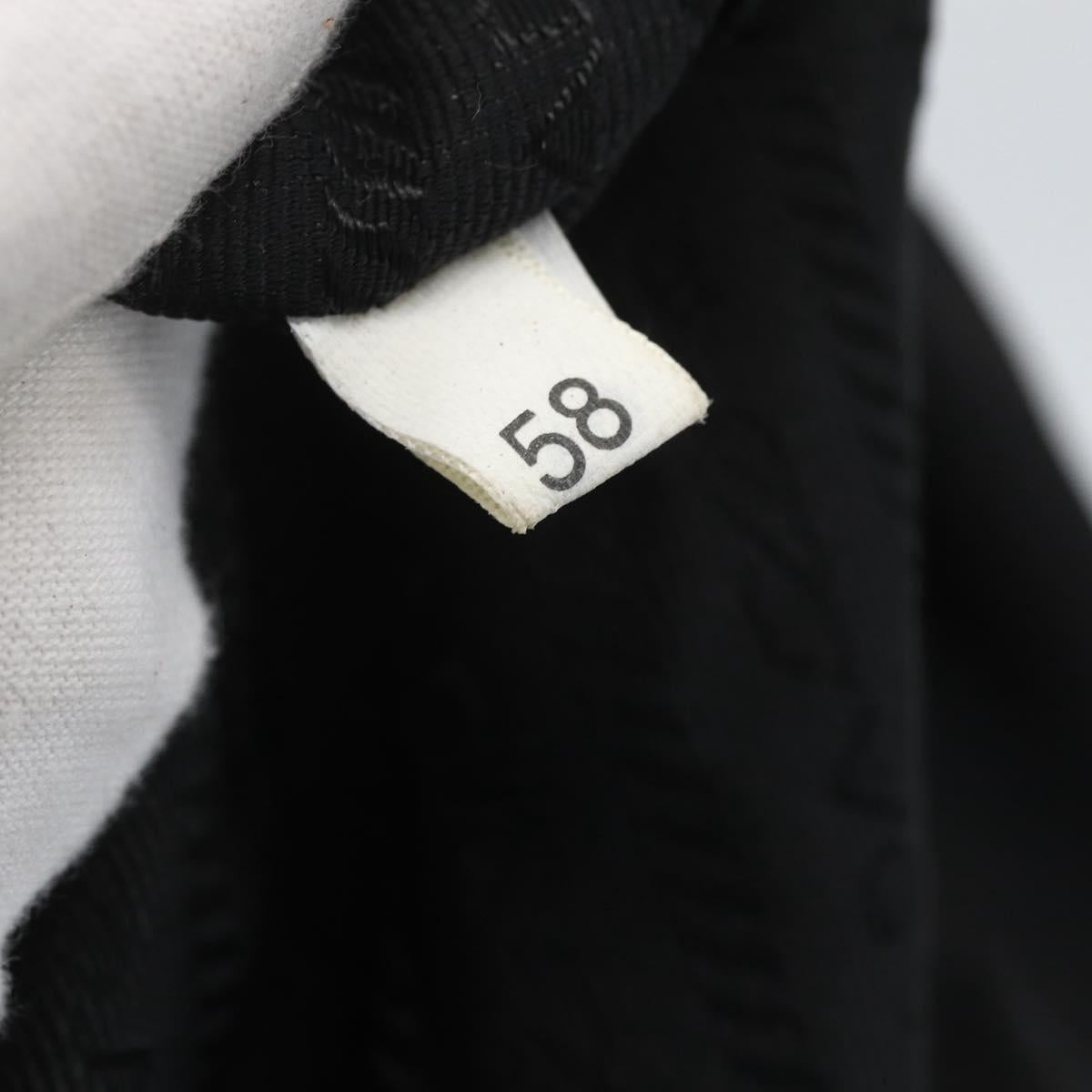 PRADA Accessory Pouch Nylon Black Silver Auth mr1799