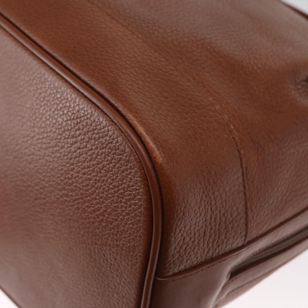 Burberrys Purse Shoulder Bag Leather Brown Gold Auth mr1802