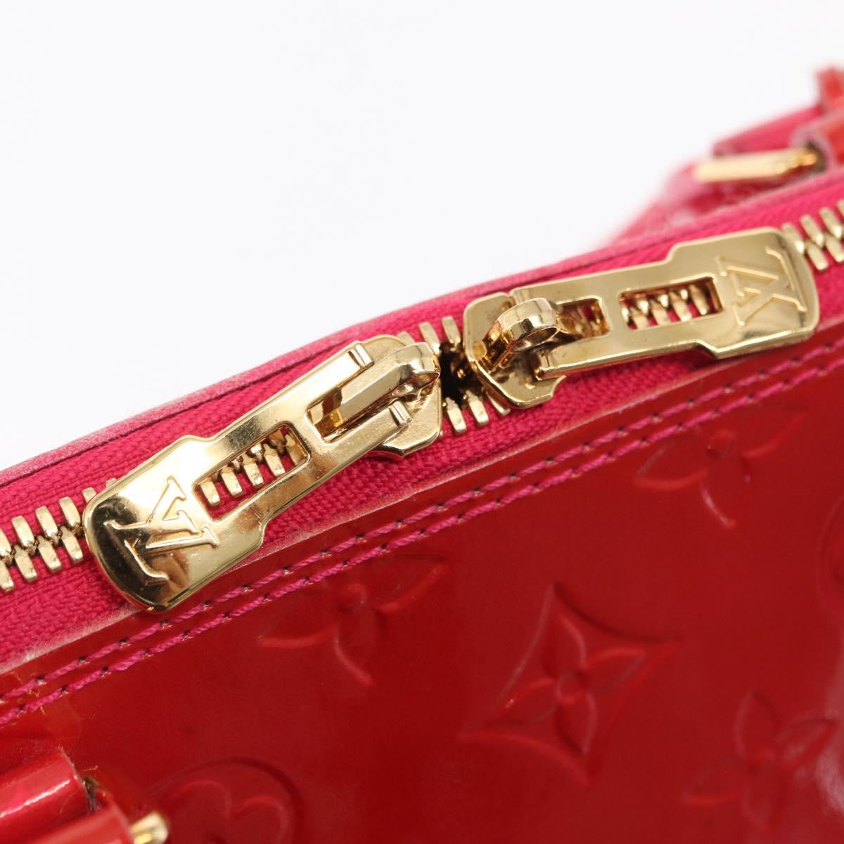 LOUIS VUITTON Monogram Vernis Alma GM Hand Bag Rose Pop M93625 LV Auth mr1803