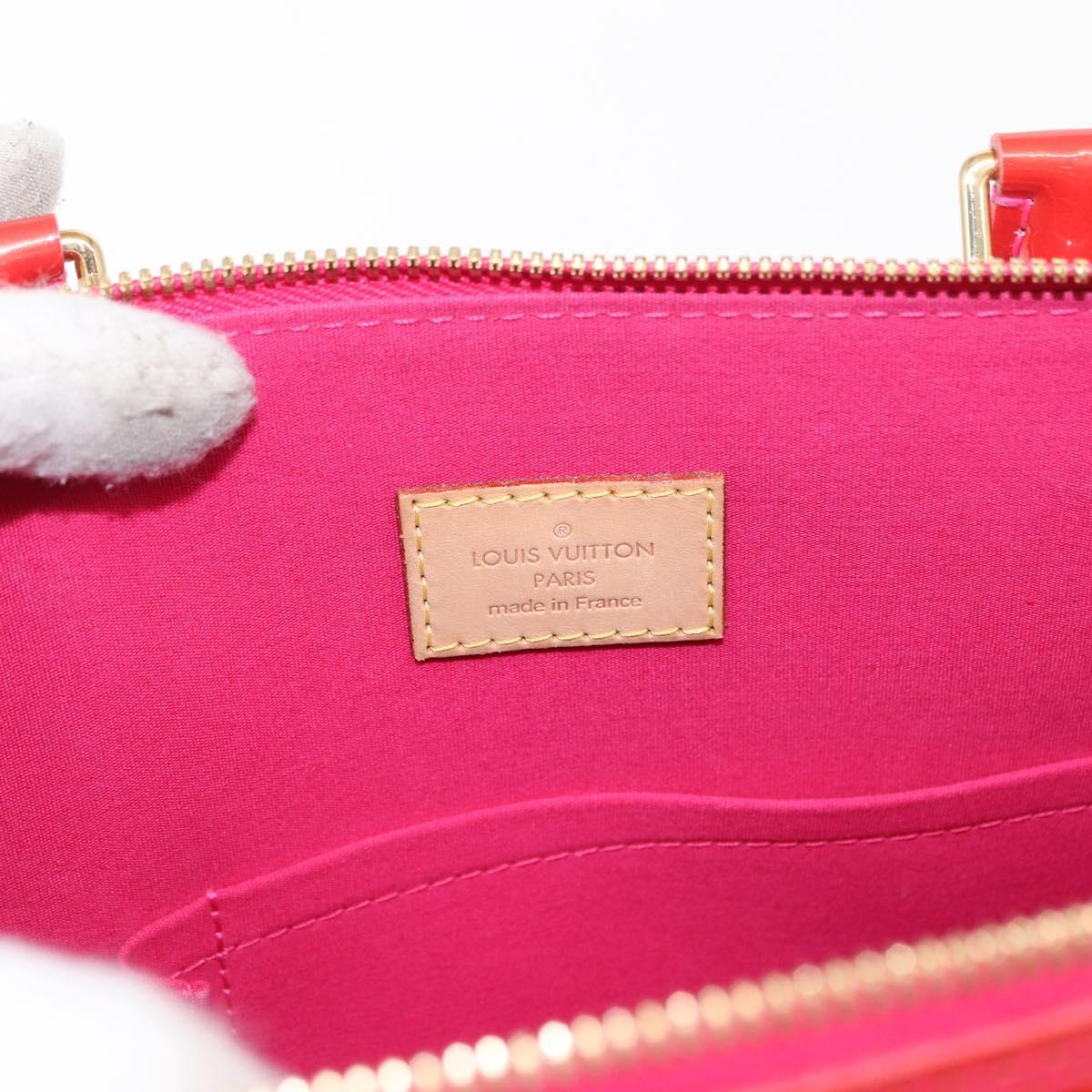 LOUIS VUITTON Monogram Vernis Alma GM Hand Bag Rose Pop M93625 LV Auth mr1803