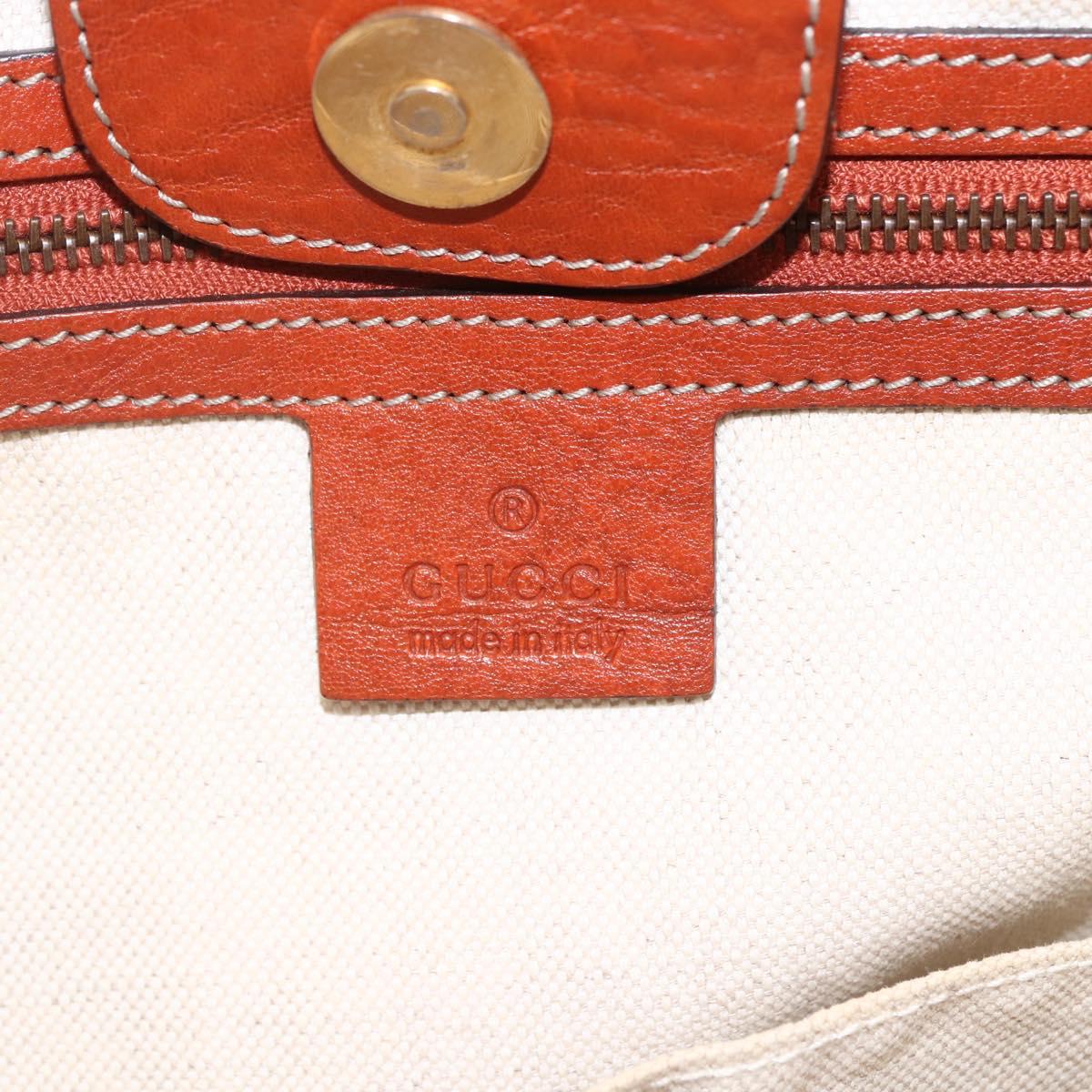 GUCCI GG Canvas Hand Bag Beige Gold 247183 Auth mr1815