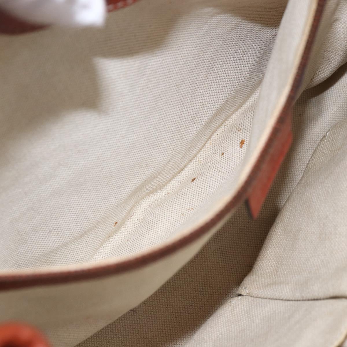 GUCCI GG Canvas Hand Bag Beige Gold 247183 Auth mr1815