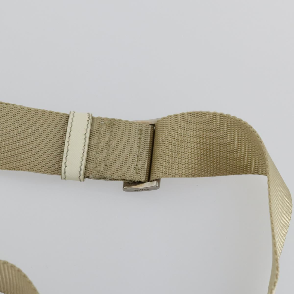 PRADA Shoulder Bag Nylon 2 Set White Beige Auth mr1838