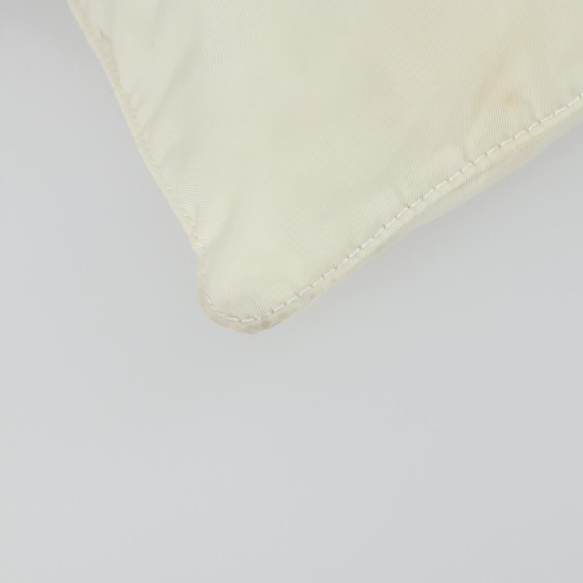 PRADA Shoulder Bag Nylon 2 Set White Beige Auth mr1838