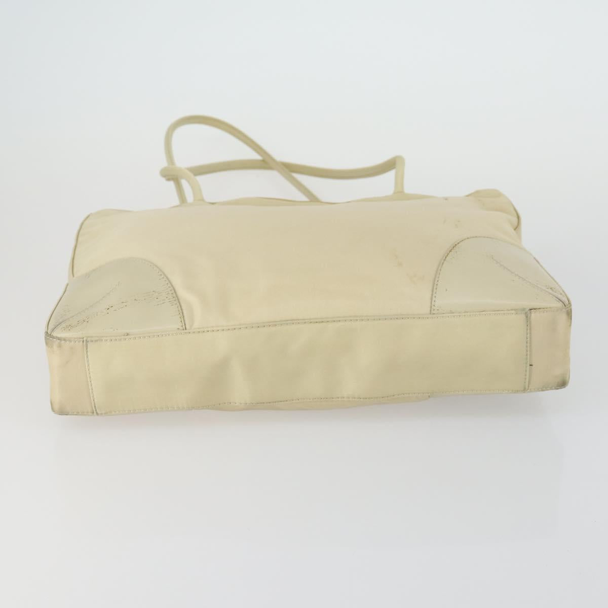 PRADA Shoulder Bag Nylon 2 Set White Beige Auth mr1838