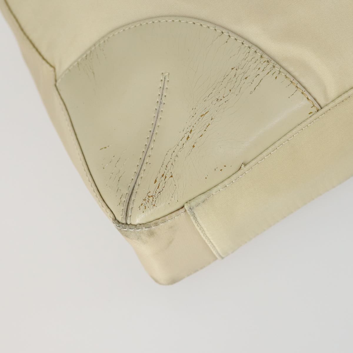 PRADA Shoulder Bag Nylon 2 Set White Beige Auth mr1838