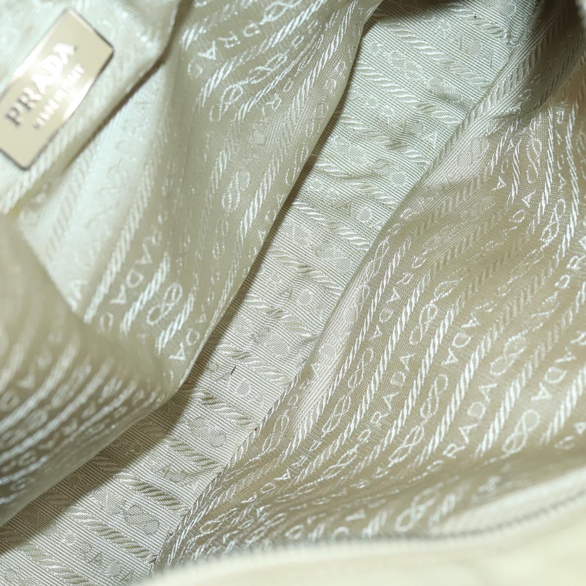 PRADA Shoulder Bag Nylon 2 Set White Beige Auth mr1838