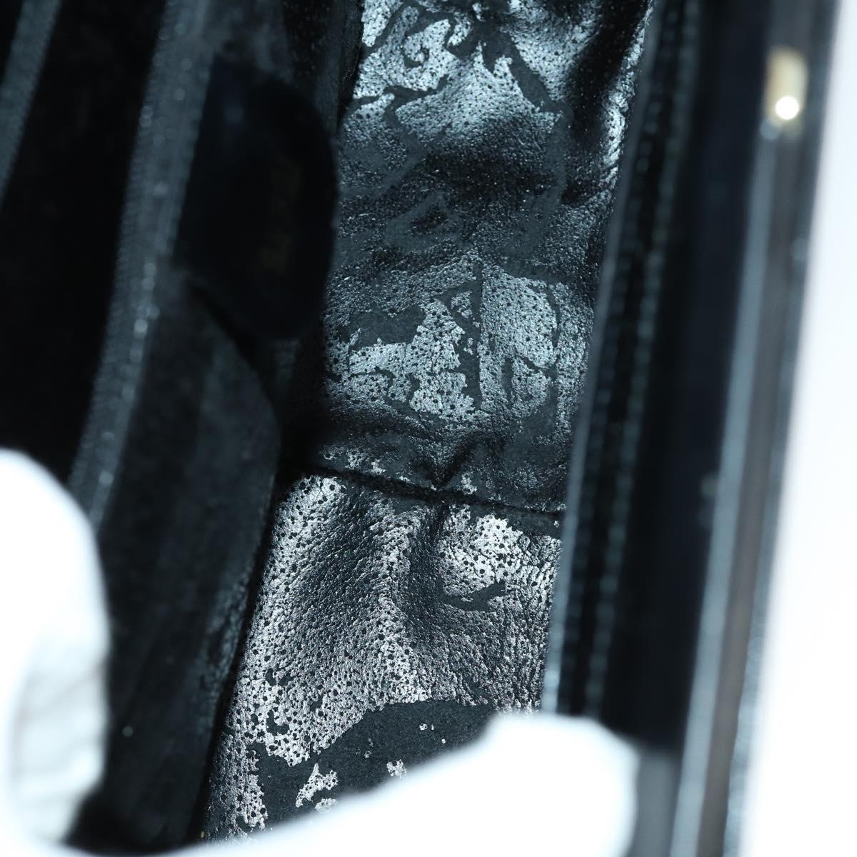 GUCCI Micro GG Supreme Shoulder Bag PVC Leather 4 Set Beige Black Auth mr1844