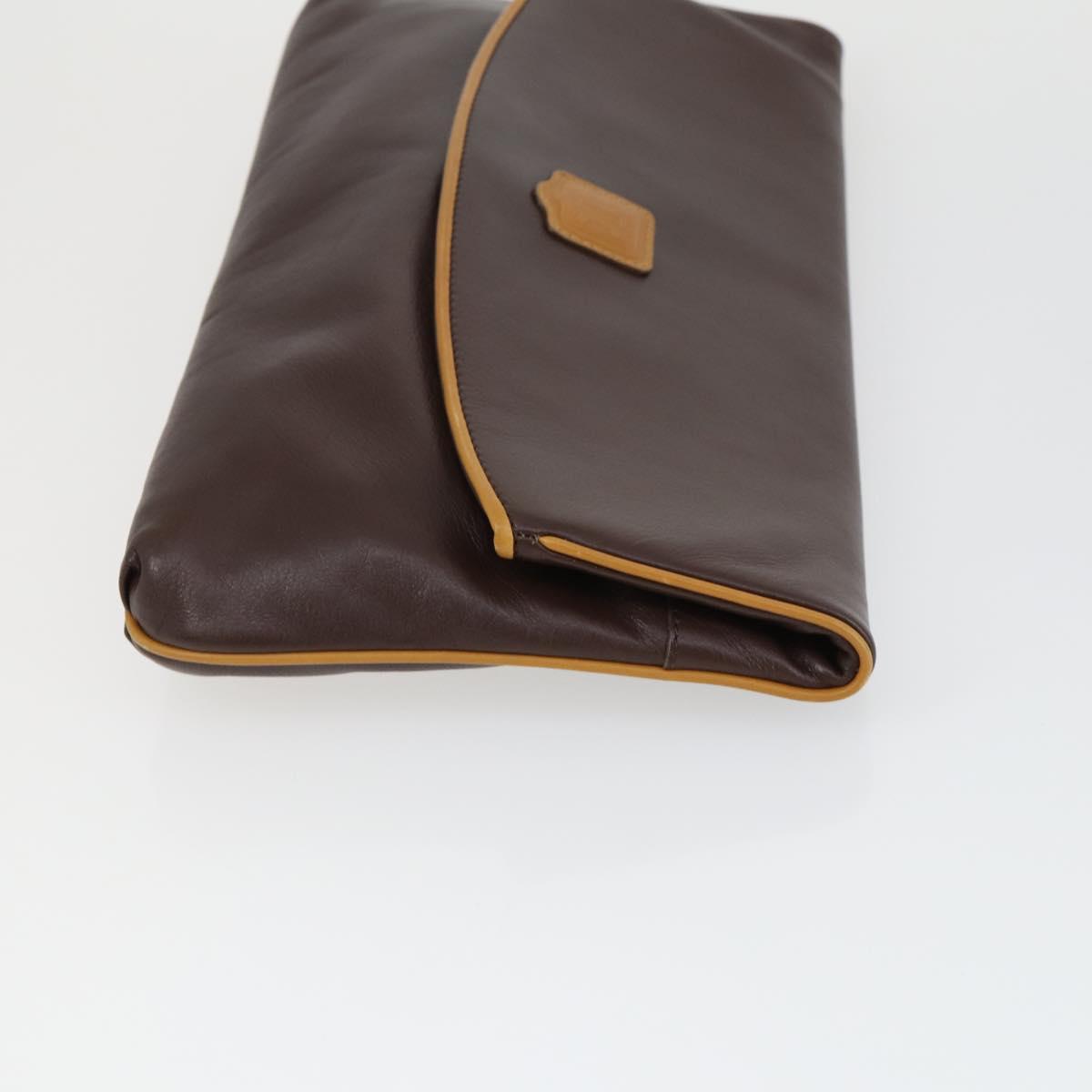 CELINE Macadam Canvas Shoulder Bag PVC 3 Set Brown Auth mr1851