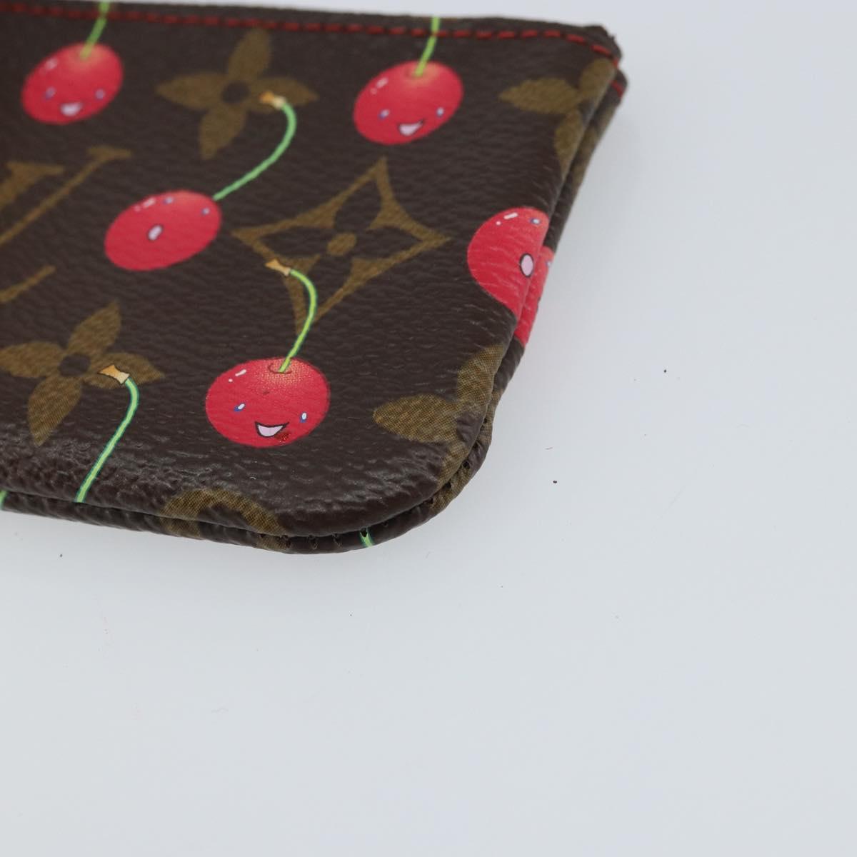 LOUIS VUITTON Monogram Cherry Pochette Cles Coin Purse M95042 LV Auth mr1861V