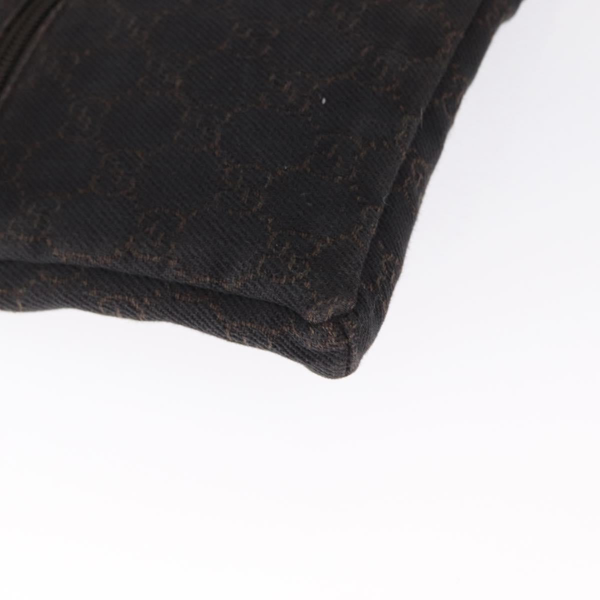 GUCCI GG Canvas Waist bag Brown Silver 28566 Auth mr1863