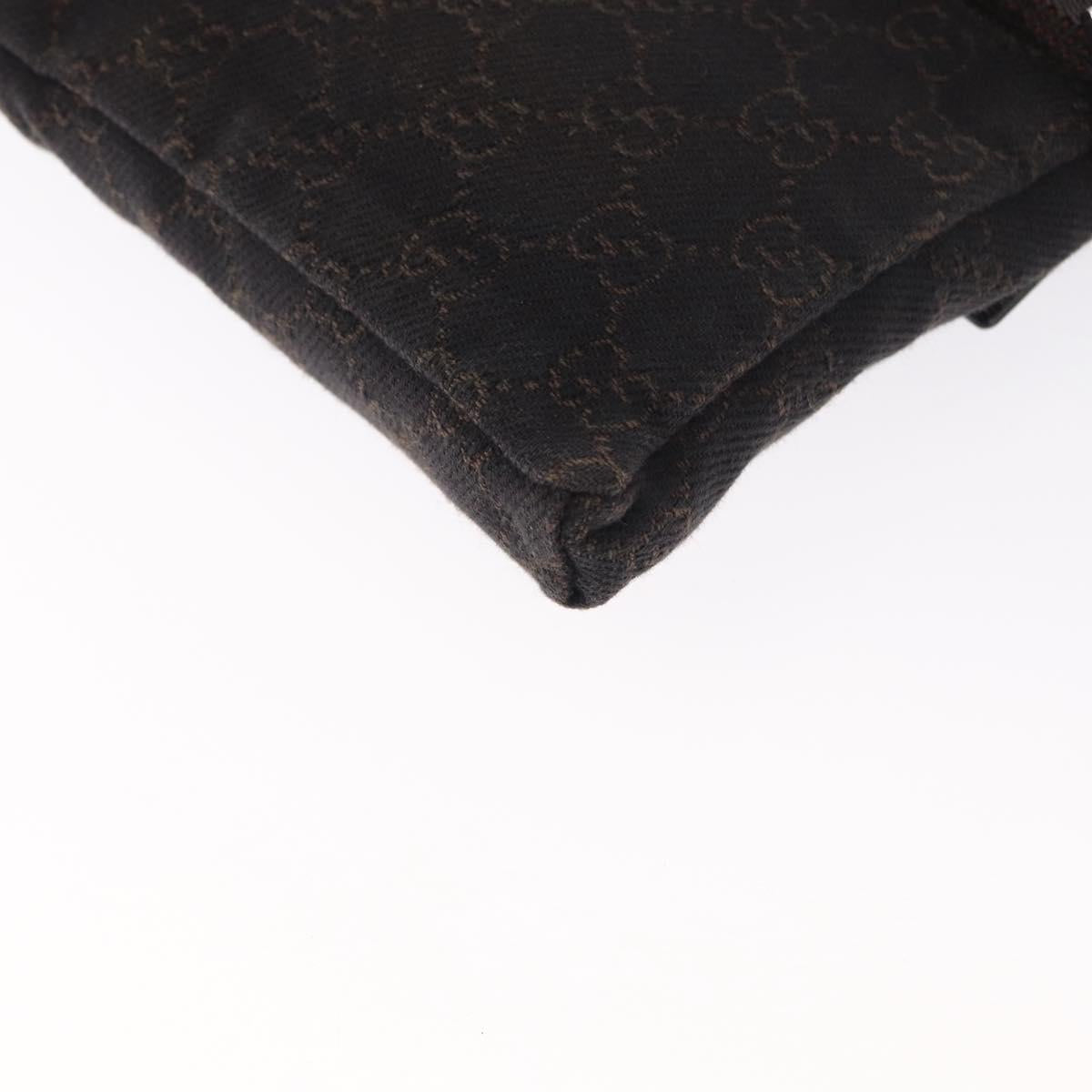 GUCCI GG Canvas Waist bag Brown Silver 28566 Auth mr1863