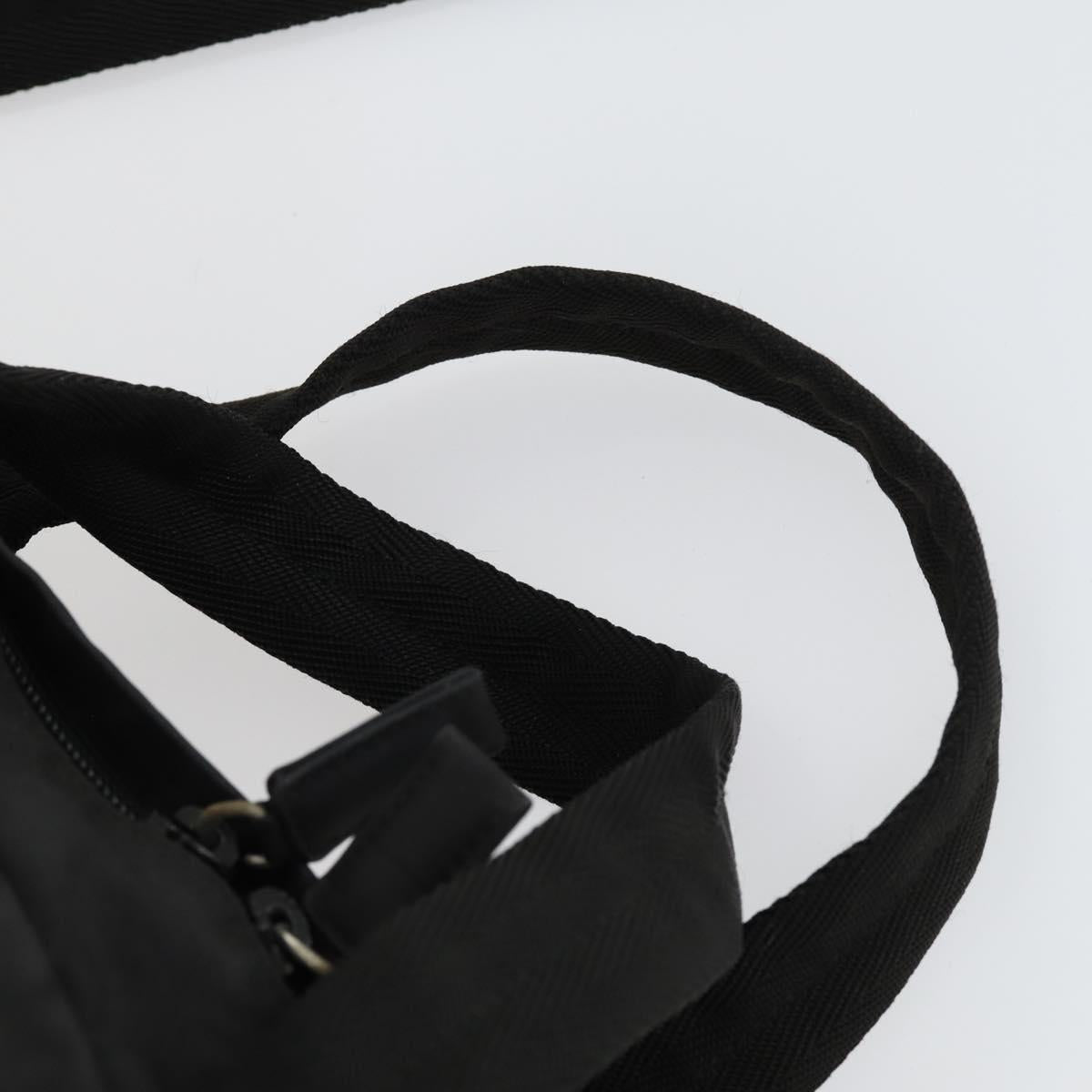 PRADA Sports Hand Bag Nylon 2way Black Silver Auth mr1877